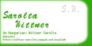 sarolta wittner business card